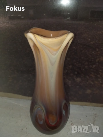 Страхотна голяма ваза Мурано, снимка 6 - Антикварни и старинни предмети - 53451999