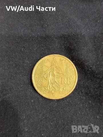 Монета 10 евро цента Франция 2000г. минт 10 Euro Cent France , снимка 2 - Нумизматика и бонистика - 49852622
