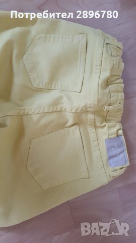 Жълти дънки Зара 11-12г, снимка 3 - Детски панталони и дънки - 32955825