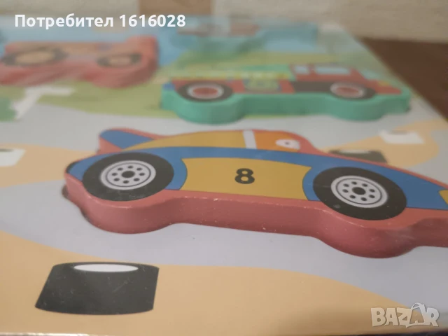 Детска дървена дъска с превозни средства., снимка 5 - Образователни игри - 51311129
