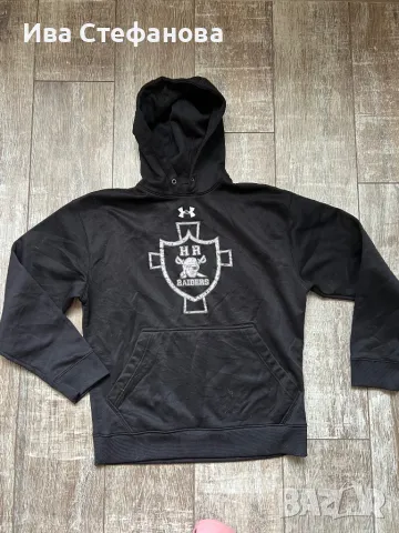 Under Armour USA оригинален черно ново худи блуза спотно горнище с качулка, снимка 2 - Суичъри - 48991888