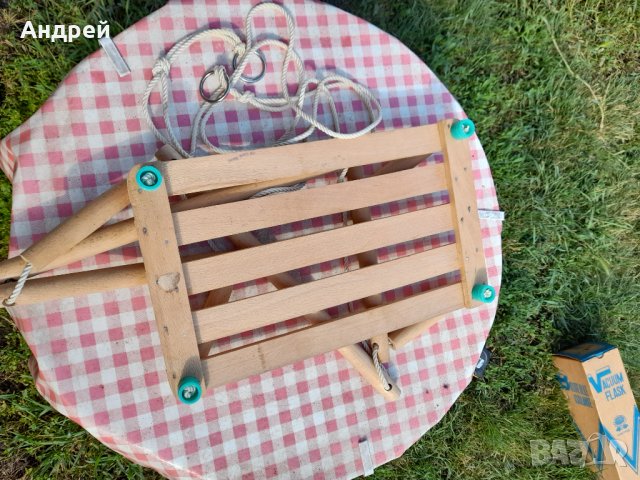 Стара детска дървена люлка, снимка 4 - Антикварни и старинни предмети - 33322349