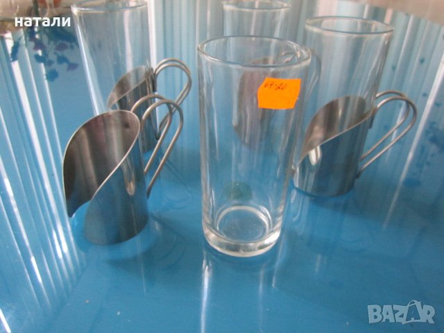 Чаши с метален обков 69-20, снимка 2 - Чаши - 28985556