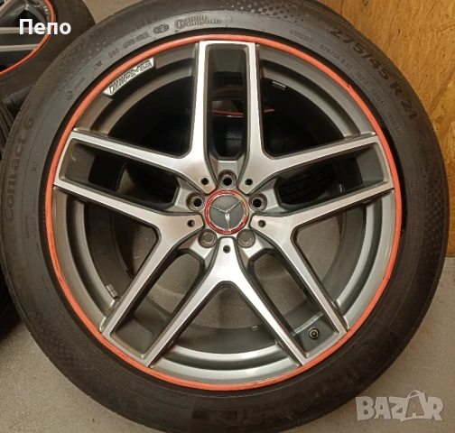 Оригинални джанти спорт пакет 21 цола с гуми летни Mercedes GLE W292 дот 2023г, снимка 2 - Гуми и джанти - 51392468
