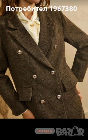 Вълнено палто, снимка 2 - Палта, манта - 53566923