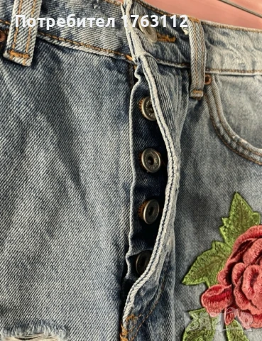 Zara деним дънкови панталонки, S размер , снимка 3 - Къси панталони и бермуди - 50461698