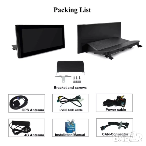 Мултимедия, за Audi Q3, Двоен дин, Android, 10.25", навигация, Ауди Q3, Андроид, Q3, MMI, дисплей, снимка 11 - Аксесоари и консумативи - 52631386