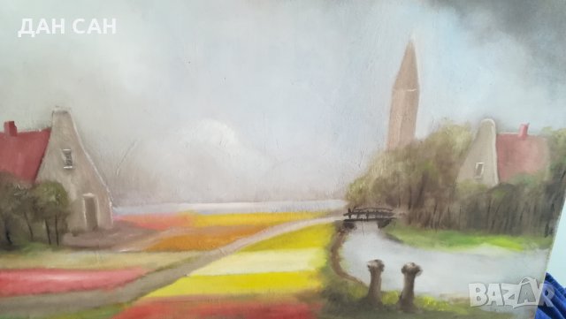 маслен пейзаж картина Франция, снимка 4 - Картини - 28156255