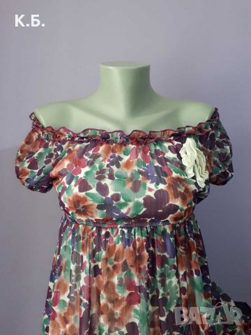 Рокля с висока талия р-р S, снимка 5 - Рокли - 33418486