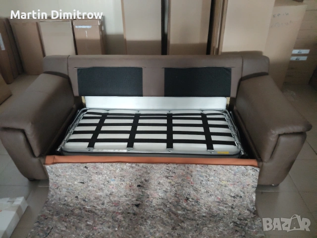 Кожен диван разтегателен , снимка 5 - Дивани и мека мебел - 53607406