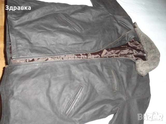Мъжко кожено яке ХХЛ, снимка 5 - Якета - 35038180