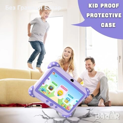 Нов Таблет за деца 7 инча с устойчив калъф, WiFi и двойна камера 32GB, снимка 5 - Образователни игри - 52544607