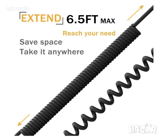 AUX кабел 2 в 1 - за iOS и Android - iPhone  и др. - 3.5мм, снимка 5 - Други - 40383292