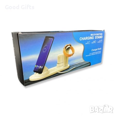 5в1 Безжично зарядно с докинг станция, снимка 5 - Безжични зарядни - 43087492