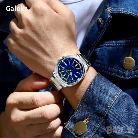 Мъжки модерни, бизнес кварцови часовници с динамична визия в четири лица!, снимка 5 - Мъжки - 53576242