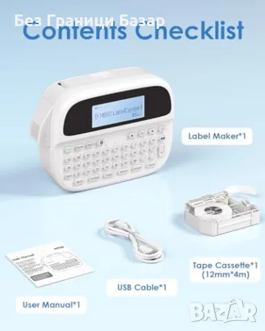 Нова Портативна Bluetooth етикетираща машина с много шаблони M950, снимка 4 - Друга електроника - 47278594