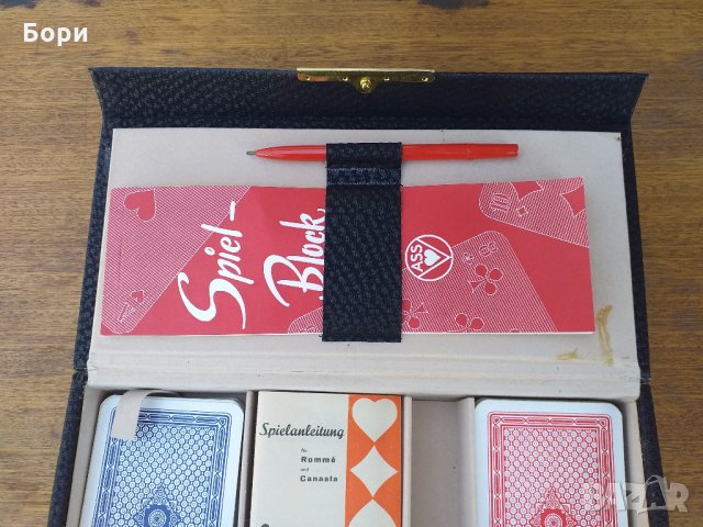 Кожена кутия за  3 тестета карти, снимка 7 - Карти за игра - 28648118