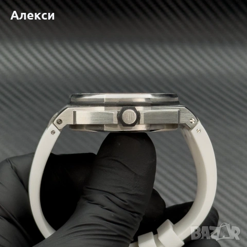 Audemars Piguet Royal Oak 40mm AP white бял стилен мъжки ръчен часовник автоматичен , снимка 4 - Мъжки - 53571398