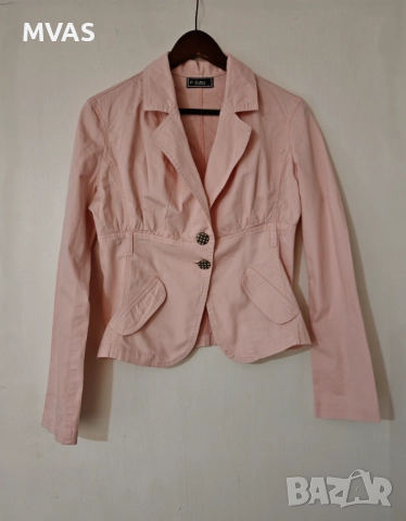 Ново вталено късо розово дамско сако S размер