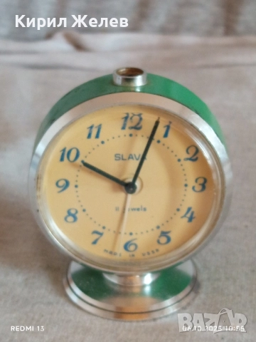 Стар механичен будилник СЛАВА СССР за части ремонт КОЛЕКЦИЯ 49197, снимка 4 - Антикварни и старинни предмети - 51959039