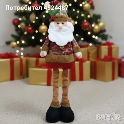 Голяма коледна играчка Елен, Снежен човек или дядо Коледа - разтягаща до 50см, снимка 7 - Декорация за дома - 52580179