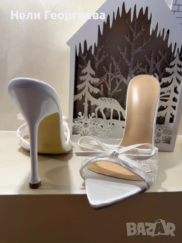 Дантелени обувки, снимка 5 - Дамски обувки на ток - 53140761