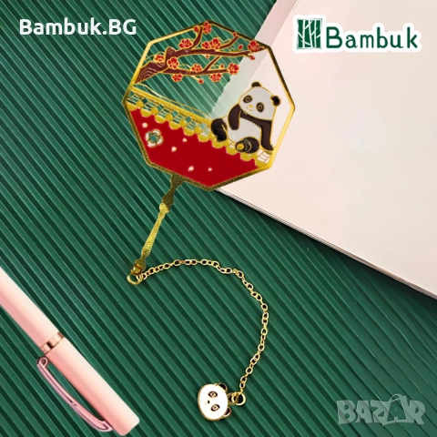 Книгоразделител ,,Панда с черешов цвят", снимка 4 - Други - 52559927