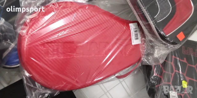 калъф за хилка за тенис на маса tibhar carbon нов червен,син карбонов с място за 1-2 хилки и топчета