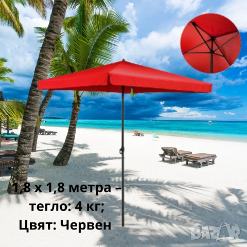 Квадратен градински чадър (Подходяща стойка - Стойка за чадъри (Подходяща за ,,Квадратен градински ч, снимка 17 - Други стоки за дома - 52059607