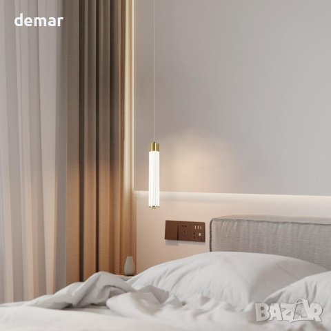 EIDISUNY, модерен пендел с кристален абажур, LED 14 W 4000k, снимка 3 - Лампи за таван - 43144184