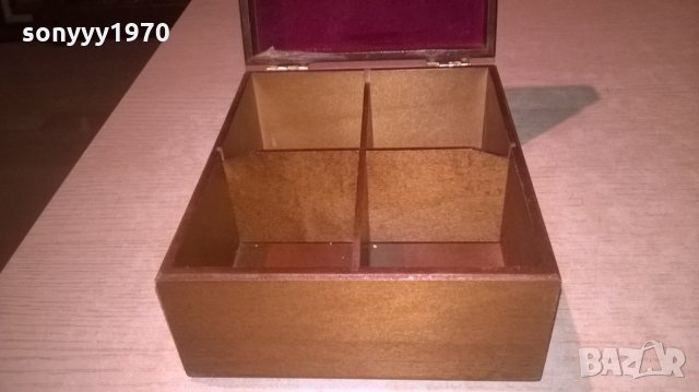 TWININGS OF LONDON-красива дървена кутия-внос англия-19х15х8см, снимка 5 - Колекции - 27086854