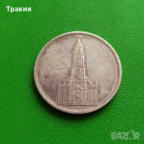 5 марки 1935 г. Сребро, снимка 2 - Нумизматика и бонистика - 53218839