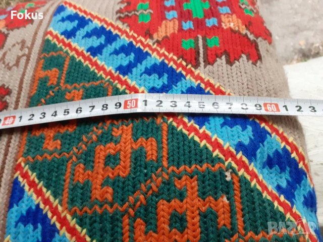 Стара голяма ръчно тъкана вълнена възглавница, снимка 5 - Антикварни и старинни предмети - 53464364
