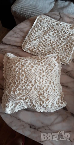 Мини килимчета, платове, родоп. и плетени на една кука калъфки, гайтан, снимка 13 - Декорация за дома - 48513042