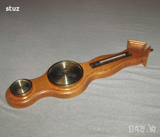 Tроен уред за стена, барометър, влагомер и термометър, снимка 8 - Декорация за дома - 53400378