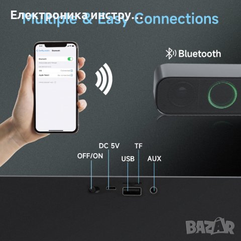 Преносим Bluetooth високоговорител Newage HA05 (черен), снимка 6 - Bluetooth тонколони - 43157015