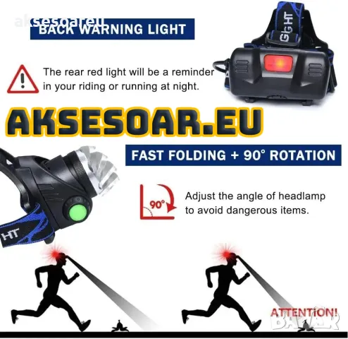 Висококачествен нов Мощен LED челник Акумулаторен телескопичен фар водоустойчив работен LED фенер , снимка 3 - Къмпинг осветление - 48100506
