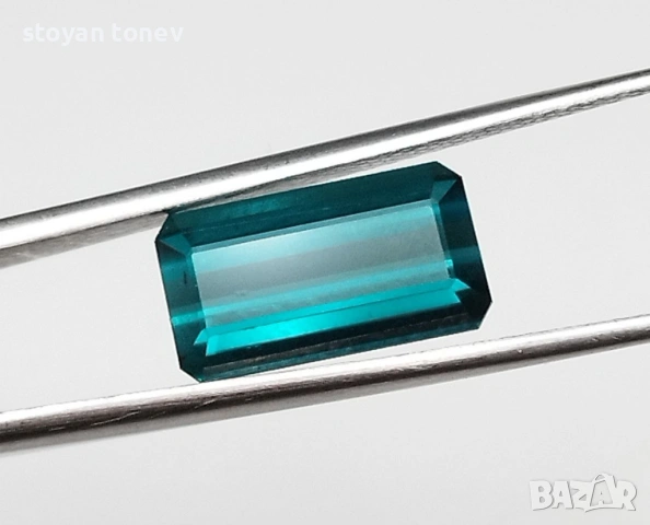 Изключителен чист зелено син индиголин турмалин 3.19кт.! Сертифициран! нов!, снимка 13 - Други - 53421491