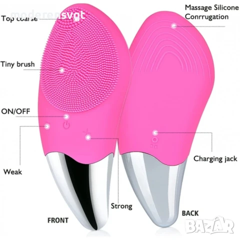 Силиконова четка за почистване на лице масажор SONIC FACIAL BRUSH, снимка 6 - Козметика за лице - 51327969