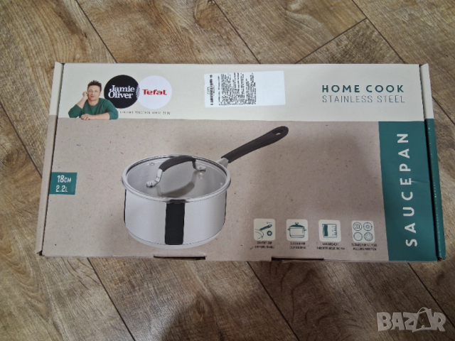 JAMIE OLIVER КАСЕРОЛА С КАПАК 18СМ TEFAL 