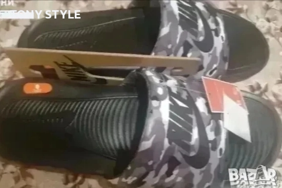 NIKE ORIGINAL Нови Мъжки Кожени Чехли 52, снимка 2 - Мъжки чехли - 51489785