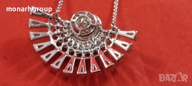 Колие Swarovski Sparkling Dance Среден, бял, с родиево покритие, снимка 6 - Други - 38927930