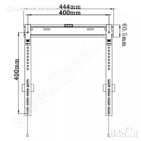 Поставка за телевизор/монитор Omega Mount Fixed Slim Max Vesa 400, 35kg., 23-60", снимка 5 - Стойки, 3D очила, аксесоари - 33618961