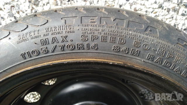 Резервна гума /ПАТЕРИЦА/ Nissan Micra Нисан Микра 4x100, снимка 3 - Гуми и джанти - 53417889