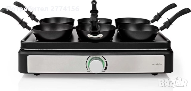 Комплект за настолно готвене на марката Nedis, снимка 2 - Котлони - 52327367