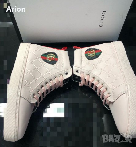 Дамски високи кецове Gucci, снимка 4 - Кецове - 34662444