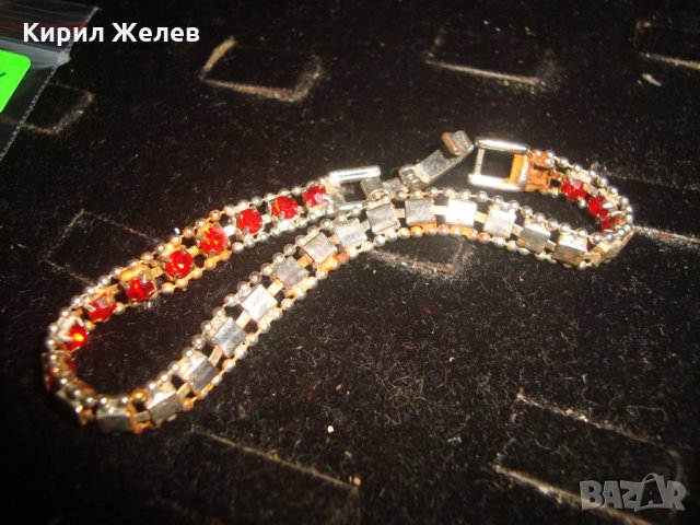 ЗЛАТИСТА НЕЖНА ГРИВНА с ЦВЕТНИ ФАСЕТИРАНИ КРИСТАЛИ ГРАНАТИ 22851, снимка 2 - Гривни - 33423107