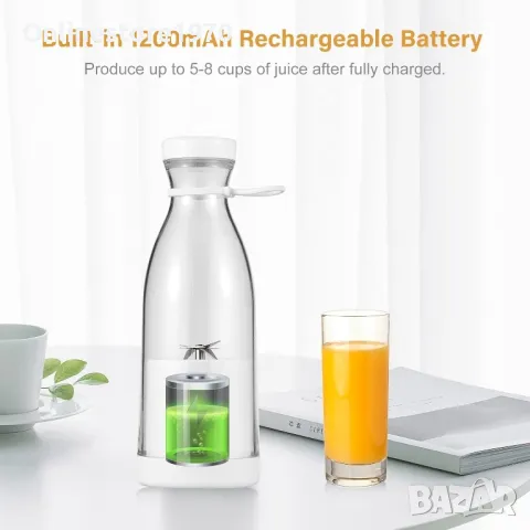 Блендер преносим JUCIFY, 380мл, 40W, 1300mAh, снимка 3 - Блендери - 48951650