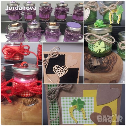 Handmade свещи, сапуни, ароматизатори с етерични масла, картички и дребни подаръчета, снимка 1 - Декорация - 39548940