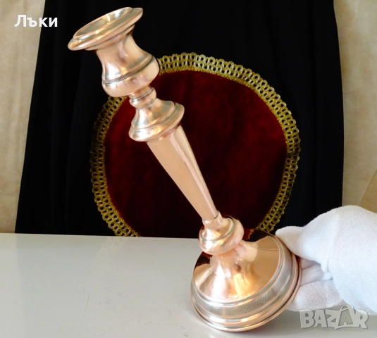 Меден свещник 25 см.,чиста червена мед 320 гр. 